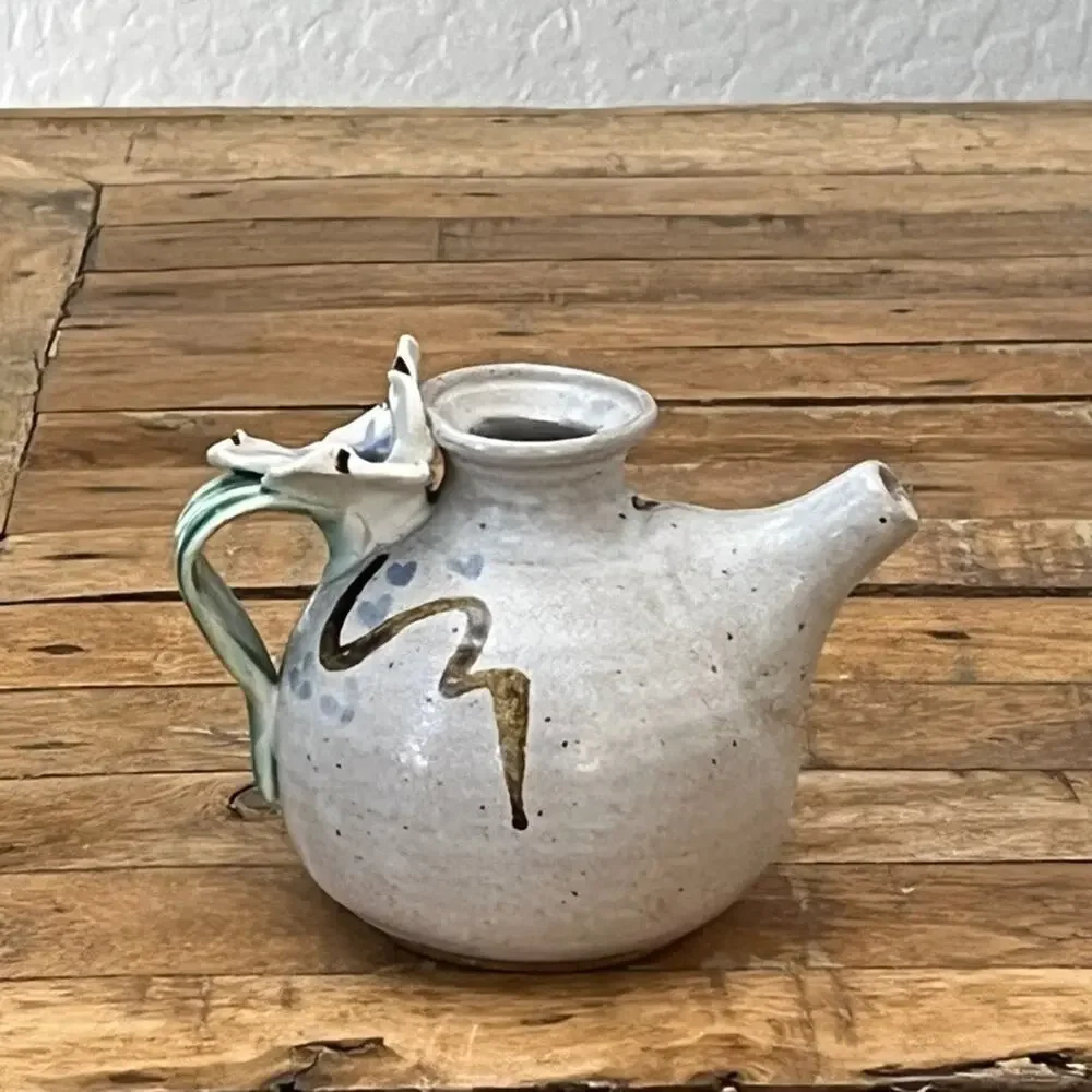 Studio Art Pottery Clay Teapot 4